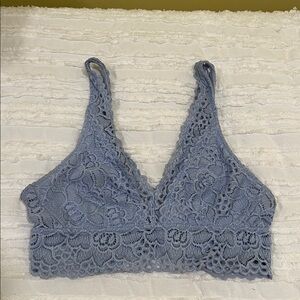 Aerie Lace Bralette in Dusty Blue Size S